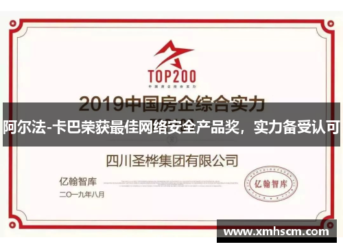 阿尔法-卡巴荣获最佳网络安全产品奖，实力备受认可